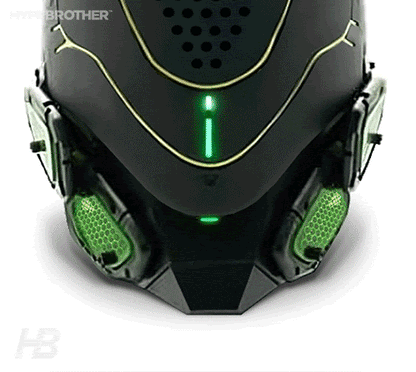 NEONX Ghostrunner Edition Custom Helmet 2025 - Interchangeable LED Color System