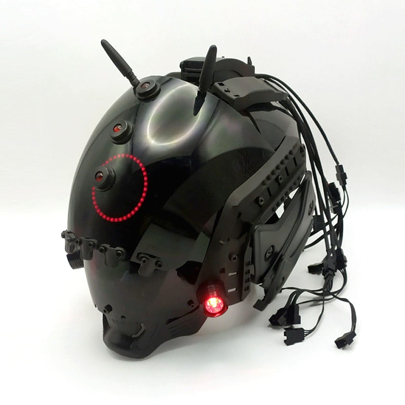 Brain-Computer Interface Cyberpunk Helmet