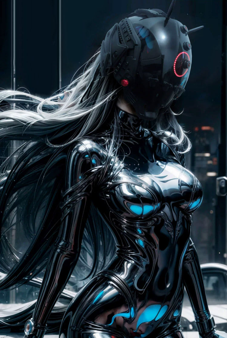 Brain-Computer Interface Cyberpunk Helmet