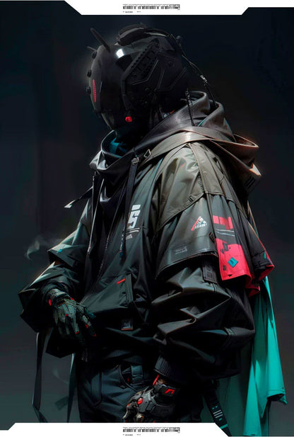 Brain-Computer Interface Cyberpunk Helmet