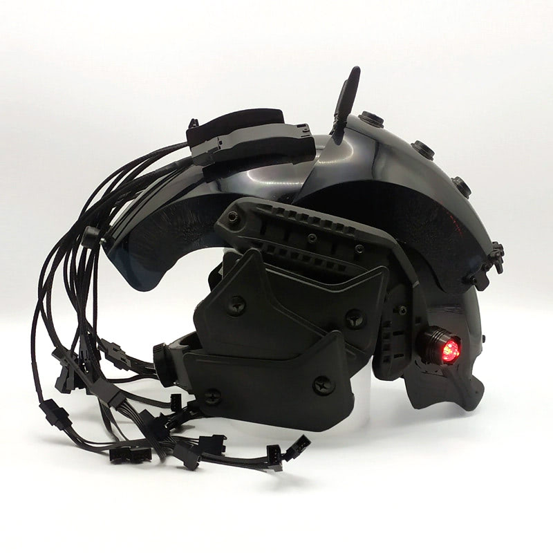 Brain-Computer Interface Cyberpunk Helmet