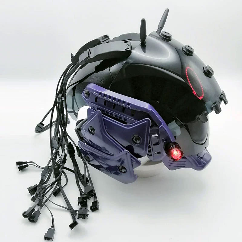 Brain-Computer Interface Cyberpunk Helmet