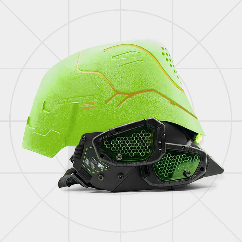 NEONX Ghostrunner Edition Custom Helmet 2025 - Interchangeable LED Color System