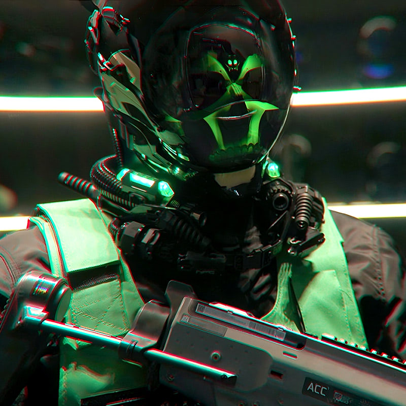 Cyberpunk Punisher Mask
