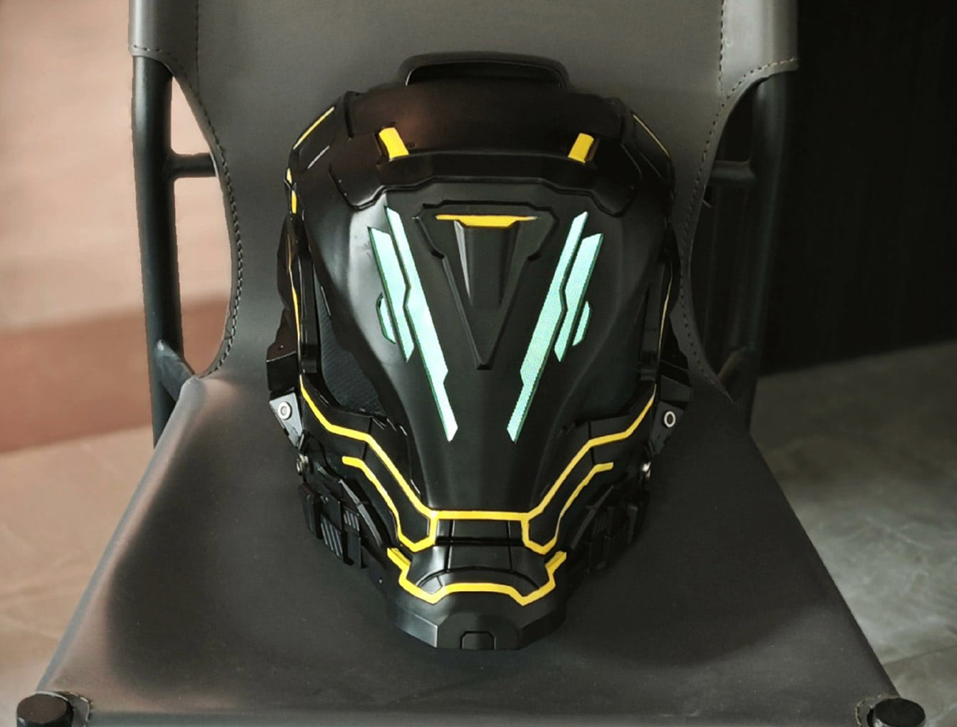 NEONX GR-74 Stealth Edition Full-Face Cyberpunk Helmet