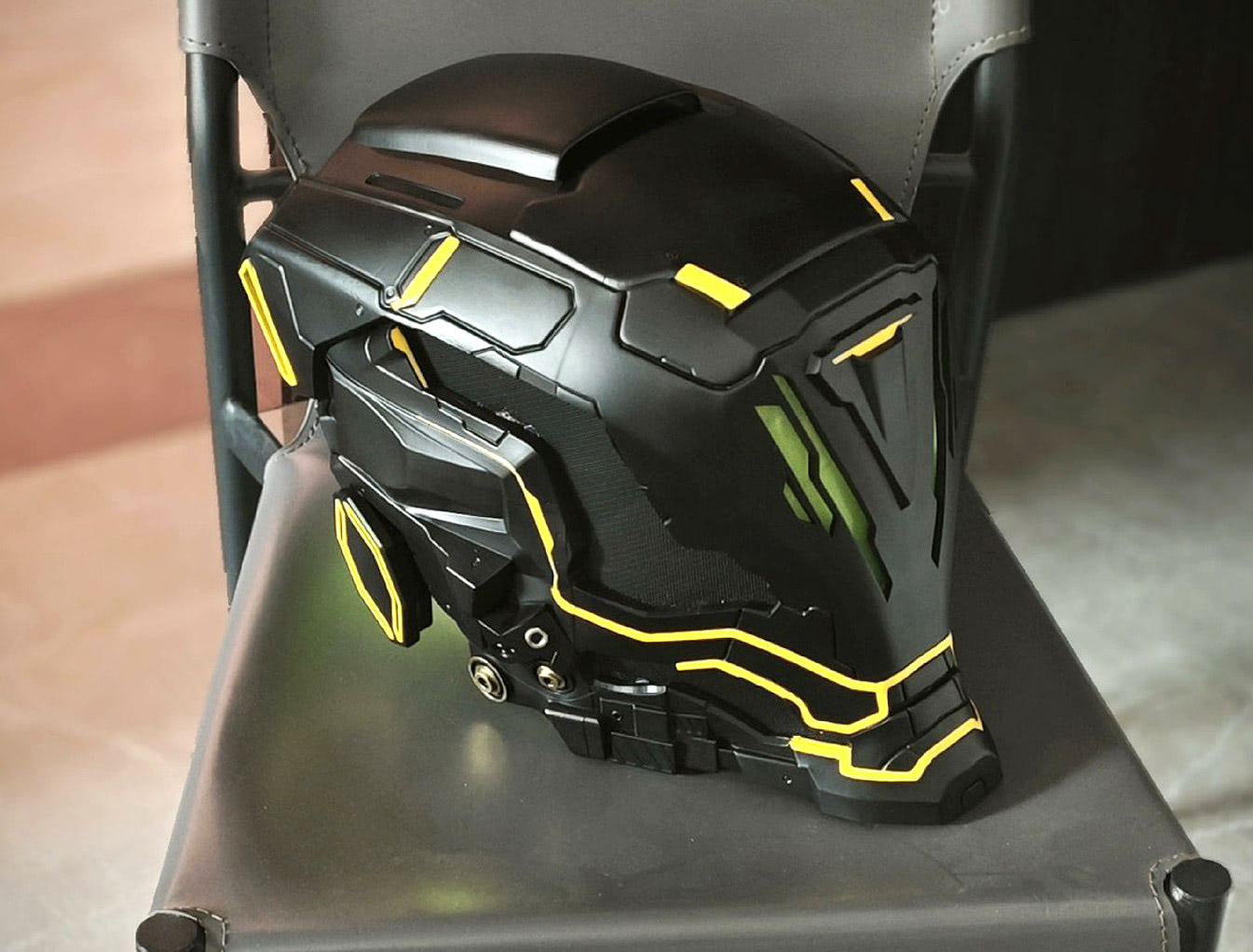 NEONX GR-74 Stealth Edition Full-Face Cyberpunk Helmet