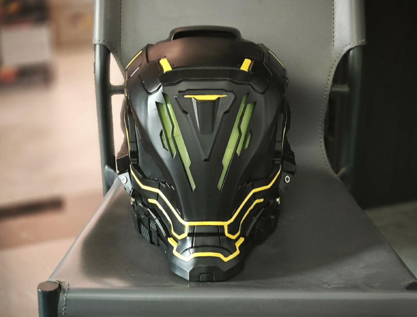NEONX GR-74 Stealth Edition Full-Face Cyberpunk Helmet